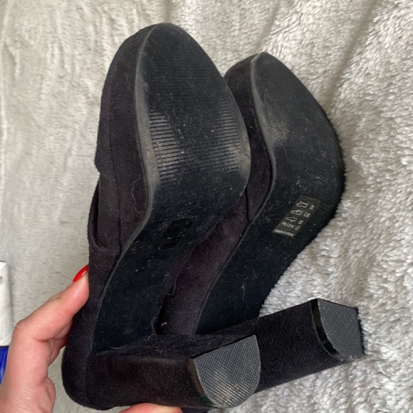 SUEDE PLATFORM SLOUCH BOOTIES - Picture 3 of 3